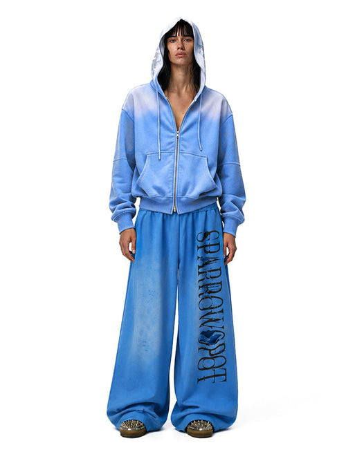 Distressed Baggy Barrel Sweatpants